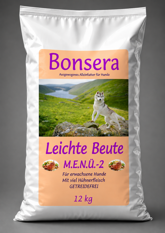Bonsera Leichte Beute M.E.N.Ü.-2 Hundefutter Verpackung