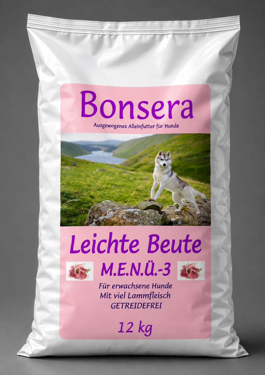 Bonsera Leichte Beute M.E.N.Ü.-3 Hundefutter Verpackung