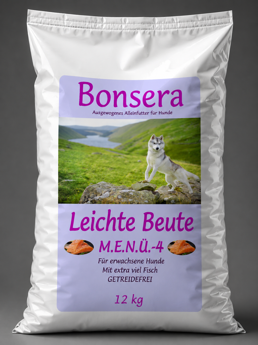 Bonsera Leichte Beute M.E.N.Ü.-4 Hundefutter Verpackung